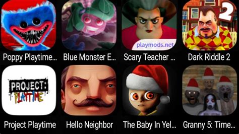 Poppy Playtime 3 Blue Monster Escape Chapter 2 Scary Teacher 3D Dark