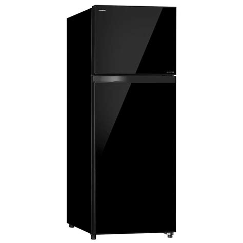 Buy 445l Double Door Refrigerator With Black Glass Finish