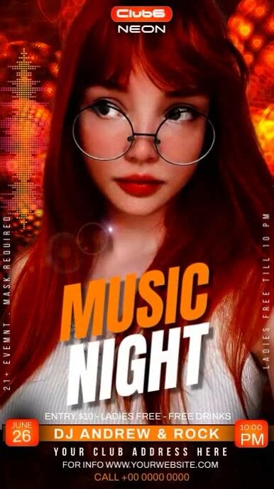 music night party/club night party Template | PosterMyWall