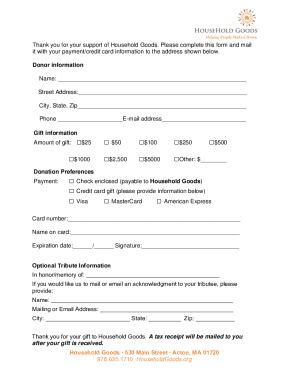 Fillable Online Brilliant And Useful Donation Form Templates