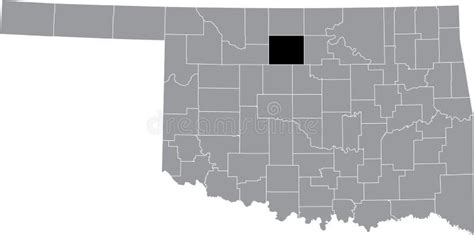 Carte G Ographique Du Comt De Garfield De L Oklahoma Usa Illustration