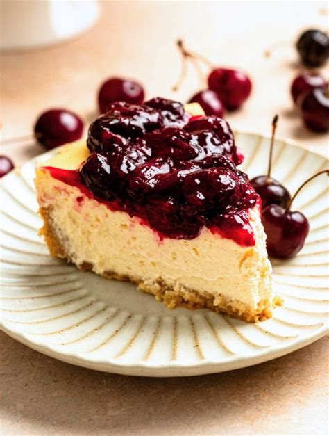 Cherry Cheesecake w/ Cherry Topping - Rich And Delish