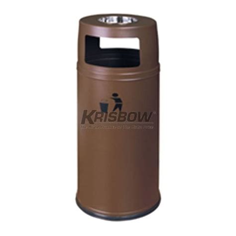 Jual Tempat Sampah Dust Bin Round X Cm Ashtray Brown Krisbow