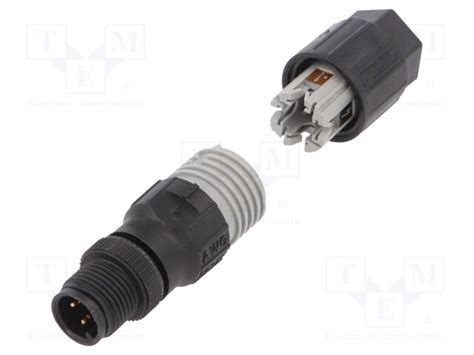 Sacc M12ms 4qo 075 1641769 Phoenix Contact Plug M12 Pin 4 Male A Code Devicenet