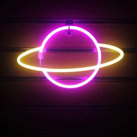 Saturn Planet Neon Light Sign LED Sign Lights For Wall Mount Etsy