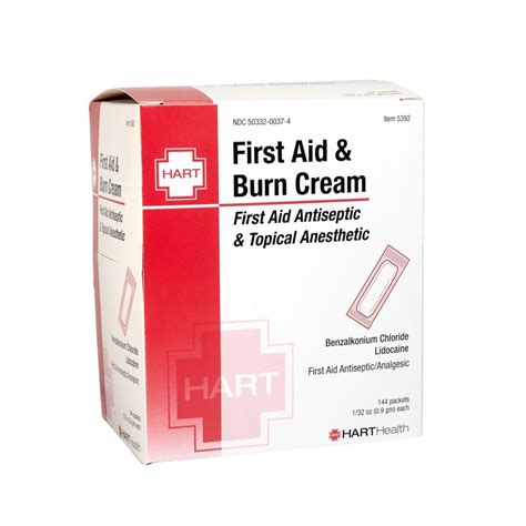 First Aid & Burn Cream, Antiseptic/Analgesic, 0.9 gm packets