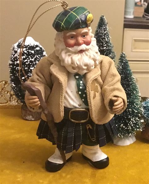 Irish Santa Claus Christmas Decoration Tree Ornament Clothtique By