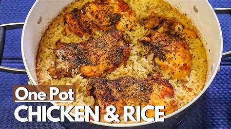 One Pot Oven Baked Chicken And Rice Youtube