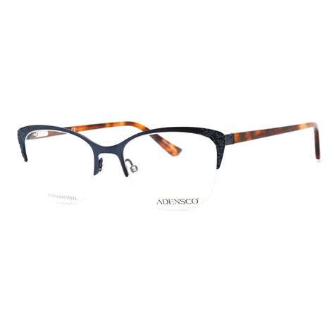 Adensco Women S Eyeglasses Matte Blue Metal Cat Eye Shape Frame Ad 241 0fll 00 Ebay