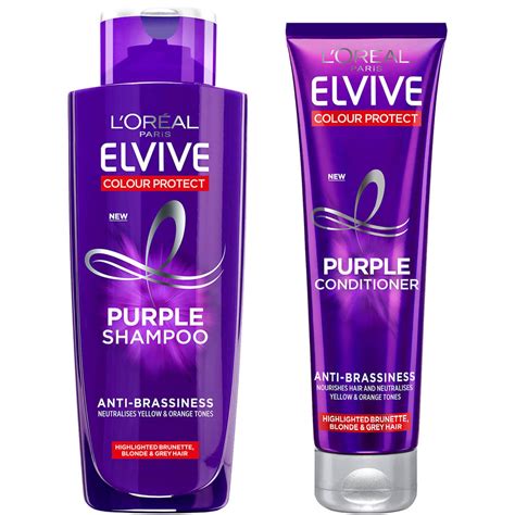 L Or Al Paris Elvive Colour Protect Anti Brassiness Purple Shampoo And