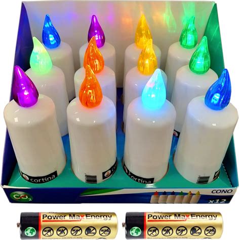 WKŁADY LED DO ZNICZY 12 SZT ZNICZA 16CM BATERIE R6 ZESTAW RÓŻNE