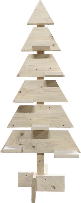 Steigerhouten Kerstboom Cm Hoog Met Schappenplankjes Steigerhout