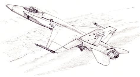 Hornet 290196 | Pencil drawing of McDonnell Douglas F/A-18 H… | Flickr