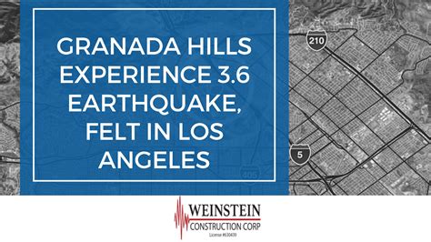 Granada Hills Experience 3.6 Earthquake, Felt in Los Angeles. Read More