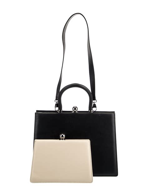 Ratio Et Motus Leather Handle Bag Black Handle Bags Handbags