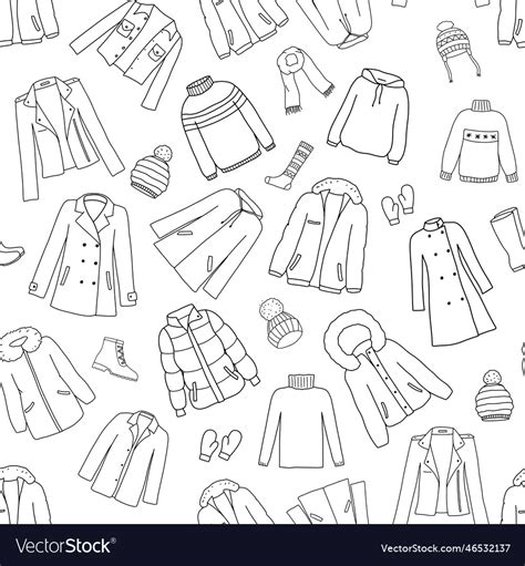 Hand drawn doodle seamless pattern jumper Vector Image