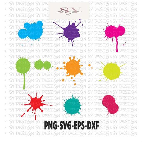 Paint Splatter Svg Bundle Paint Splats Svg Paint Svg Spla Inspire