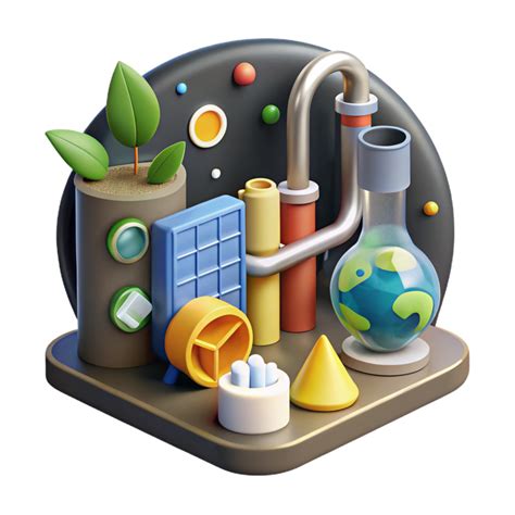 vibrant minimalist Biofuel Production Process Diagram Transparent