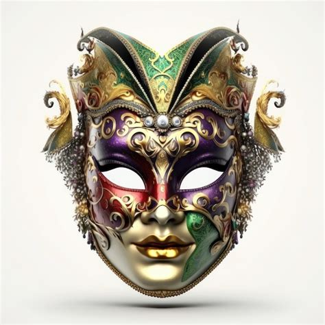 Premium Photo Venetian Carnival Mask Isolated On White Background