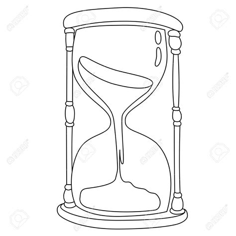 Sand Clock Drawing Hour Glass Sketch Photos And Premium High Res