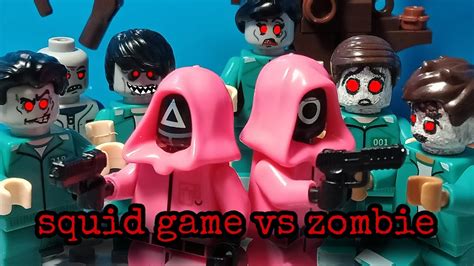 Lego Squid Game Vs Zombie Stop Motion Red Light Green Light Indonesia Youtube