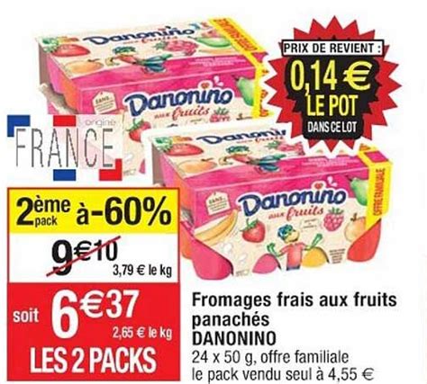 Promo Fromages Frais Aux Fruits Panachés Danonino chez Cora iCatalogue fr