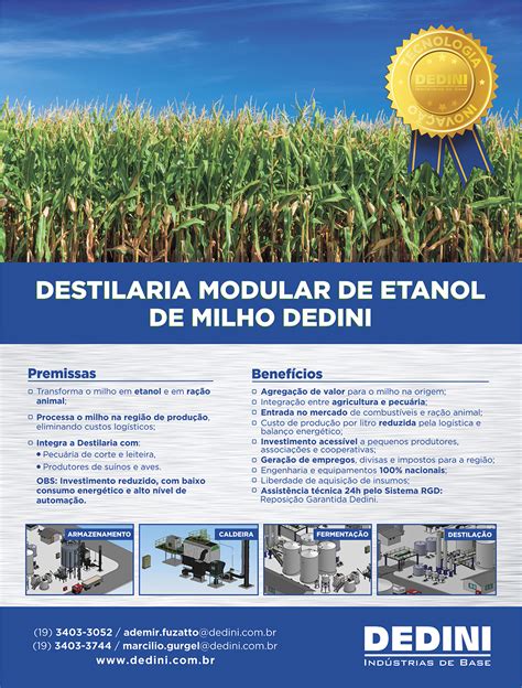 Destilaria Modular de Etanol de Milho Dedini Dedini S A Indústrias de