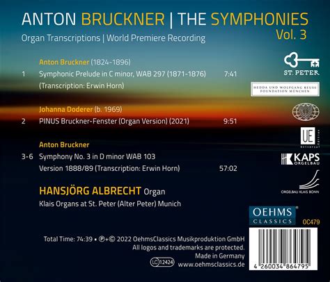 OehmsClassics Hansjörg Albrecht Anton Bruckner The Symphonies