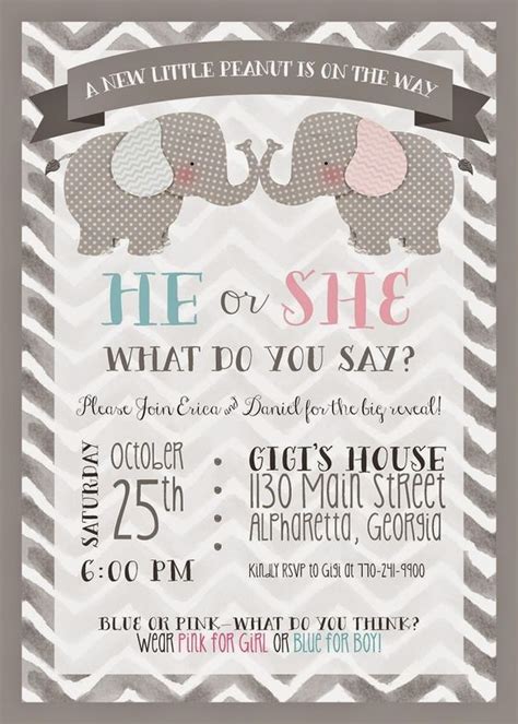 Watercolor Blue Or Pink Gender Reveal Party Invitation Zazzle