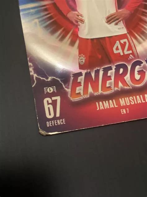 TOPPS MATCH ATTAX 2024 Jamal Musiala Energy Edition Karte Bayern