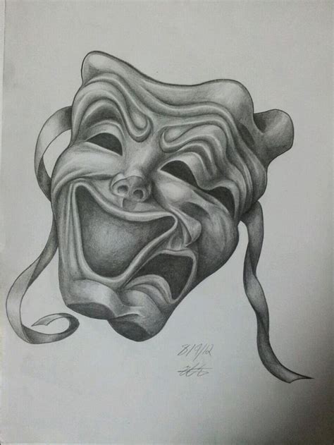 theatre masks drawings