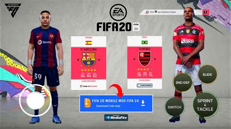 FIFA 24 MOD FIFA 20 MOBILE OFFLINE ANDROID GRÁFICOS PS4 NOVO MENU