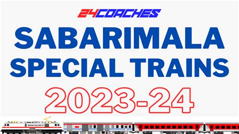 Sabarimala Special Trains For 2023 24 24 Coaches