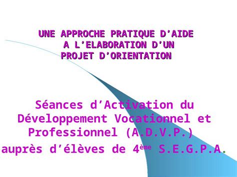 Ppt Une Approche Pratique Daide A Lelaboration Dun Projet