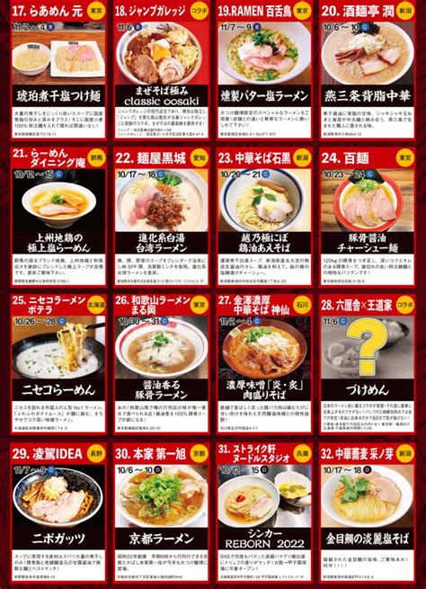 出店数過去最多101店！大つけ麺博（10月6日～11月9日 新宿大久保公園） 東京フェスタ・イベント情報