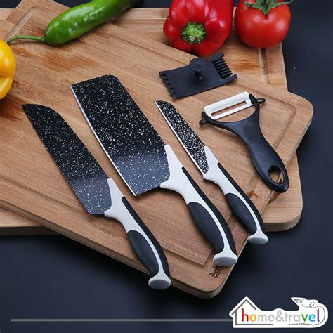 Jual Hovelshop Pisau Dapur Set 4 In 1 Keramik Chef Knife Peeler Alat