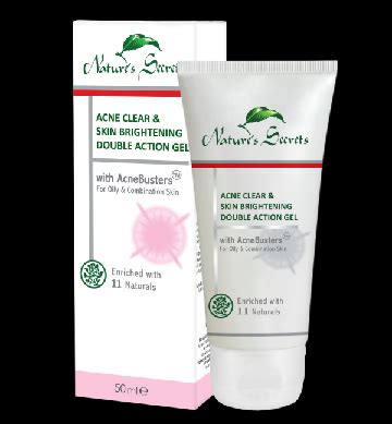 Acne Clear Skin Brightening Double Action Gel Nature Ml Herbal