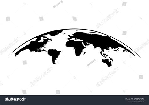 World Map Silhouette With Continents Royalty Free Stock Vector