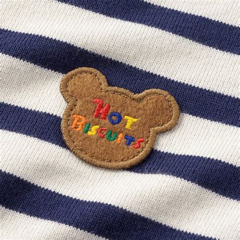 HOT BISCUITS ミキハウス ボーダー 長袖Tシャツ アウトレット 紺白 マルチカラー 80cm 90cm 100cm 110cm 120cm ホットビスケッツ ミキハウスホット