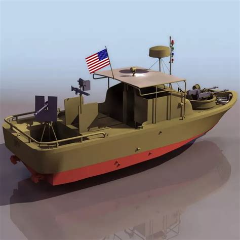 Watercraft Us Navy River Patrol Boat Free 3d Model - .3ds - Open3dModel