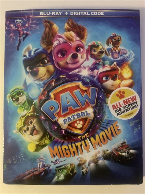 Paw Patrol The Mighty Movie Blu Ray Digital 2023 NEW