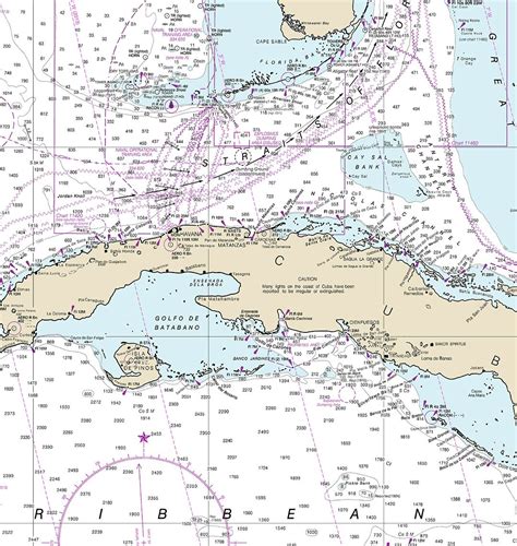 Nautical Chart of Gulf of Mexico. Vintage Home Deco Style Old | Etsy