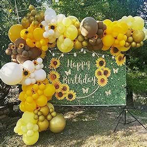 Amazon Sunflower Lemon Yellow Balloons Garland Arch Kit Backdrop