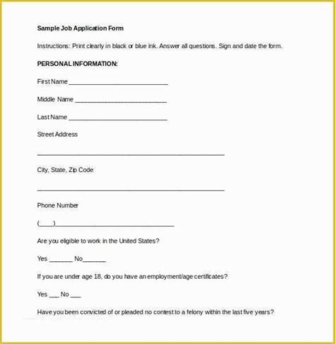 Free Application Form Template Of 49 Job Application Form Templates Heritagechristiancollege