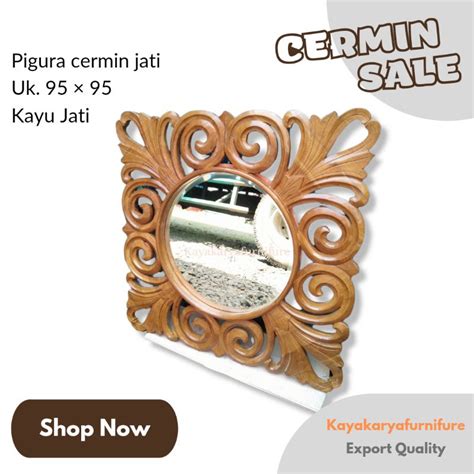 Jual Figura Cermin Jati Figura Cermin Ukir Mewah Bingkai Cermin