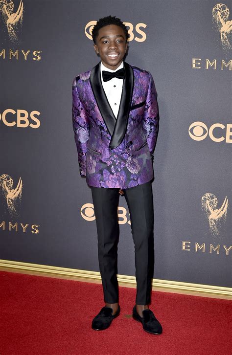 Emmys 2017 Stranger Things Caleb Mclaughlin Continued His Red Carpet