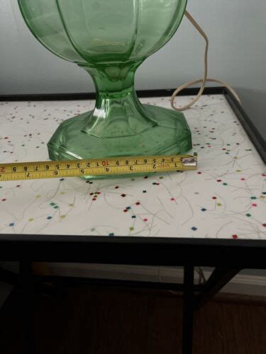 Antique Uranium Glass Lamp Ebay