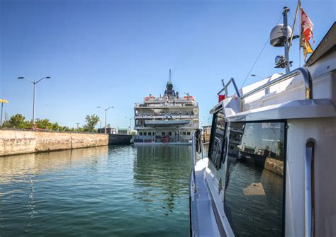 Short Trip Through Two Big Shipping Locks On the Saint Lawrence River