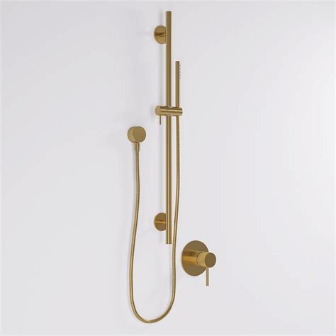 Luxe Brushed Gold Shower And Riser Kit Lusso