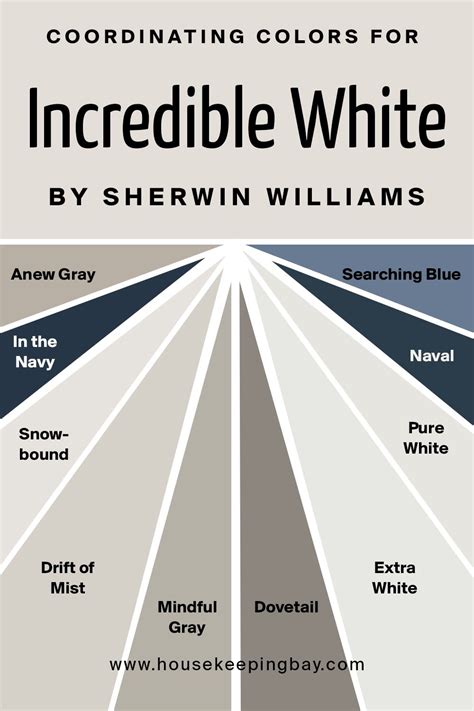 The Color Scheme For Incredible White By Sherrin Williams